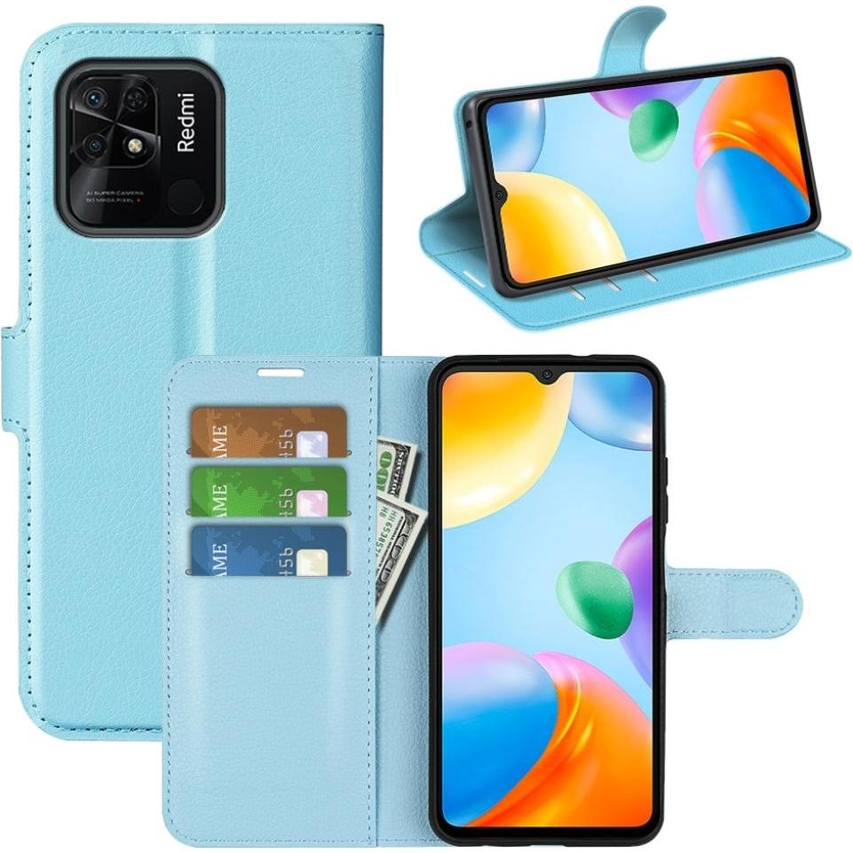 Screenguard Xiaomi Redmi 10C Leather Guard Lederhülle (Xiaomi Redmi 10C), Smartphone Hülle, Blau