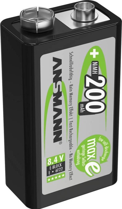 Produktbild Ansmann E-Block (1 Stk., 9V Block, 200 mAh)