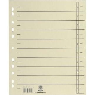 Soennecken, Ordner Zubehör, Trennblätter 1496 DIN A4 180g RC Karton ch 100 St./Pack.