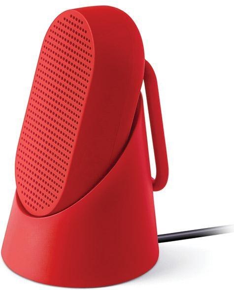 Actual product image Lexon Mino T Wodoodporny głośnik z podstawką i karabińczykiem czerwony/red LA124R9