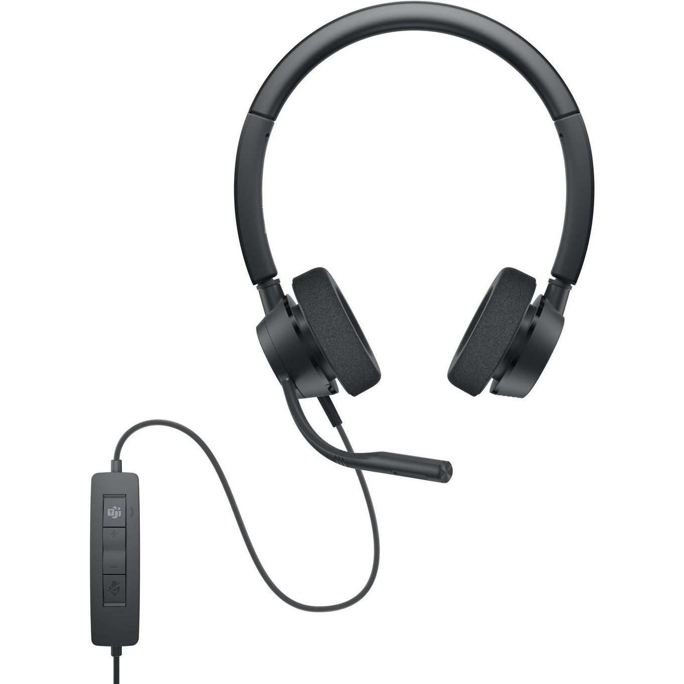 Dell Pro Stereo Headset WH3022 (Kabelgebunden), Office Headset, Schwarz