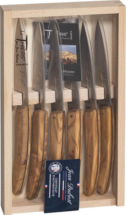 Produktbild Laguiole Jean Dubost Messer Set 6 tlg., Olivenholz (10.50 cm)