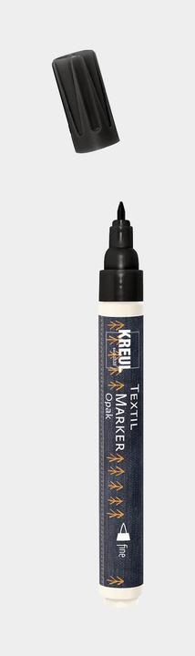 Produktbild Kreul Textilmarker OPAK, Rundspitze fine, schwarz (Schwarz, 2 mm)