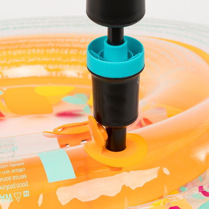 Actual product image Nabaiji Inflatable swim ring with nylon pattern