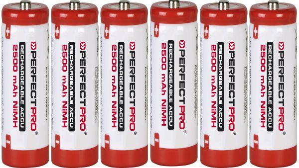 Produktbild PerfectPro NiMH-Akkus AA (6 Stk., AA, 2500 mAh)