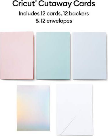 Actual product image Cricut Cut-Away Cards Pastel R40 12,1cm x 16,8cm 12-pack (P)
