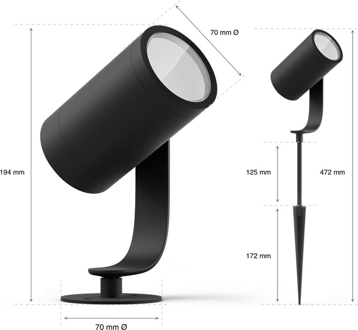 Image du produit Philips Hue Lily Basic Set (DE Connecteur) (640 lm, IP65)