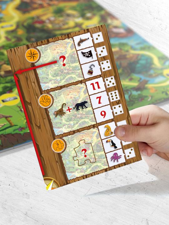 Actual product image Haba Find the code. Pirate Island (German)