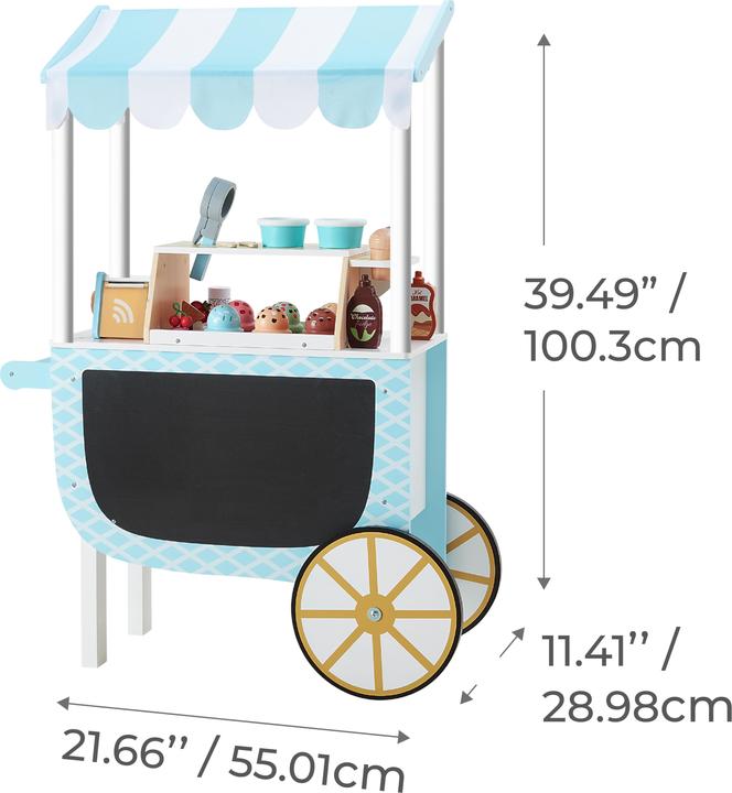 Immagine prodotto Teamson Kids Eiscreme-Verkaufsstand Rollenspielset fr Kinder Kreativer Eiswagen