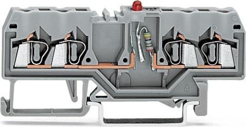 Produktbild Wago LED-Klemme 5 mm Zugfeder Belegung: L Grau 280-809/281-413 100 St. (280-809/281-413)