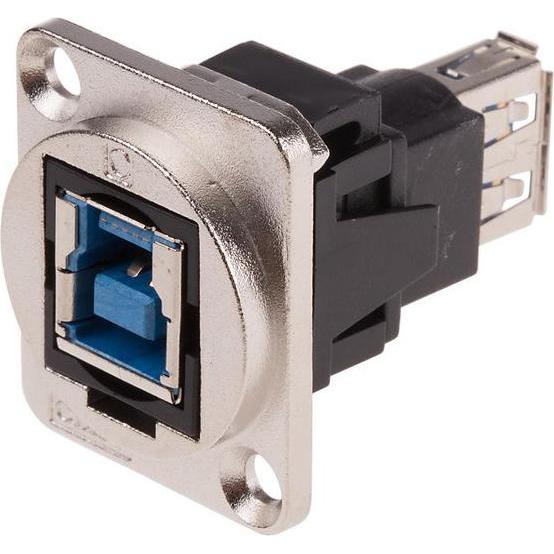 Rs Pro FT METAL USB 3.0 B-A CSK XLR, Elektronikkabel + Stecker, Silber