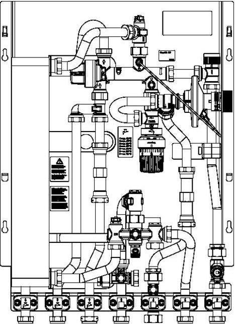 Productafbeelding Oventrop OV Regudis W-HTU kopergesoldeerd woonstation Uitgang booster 2 15 l/min