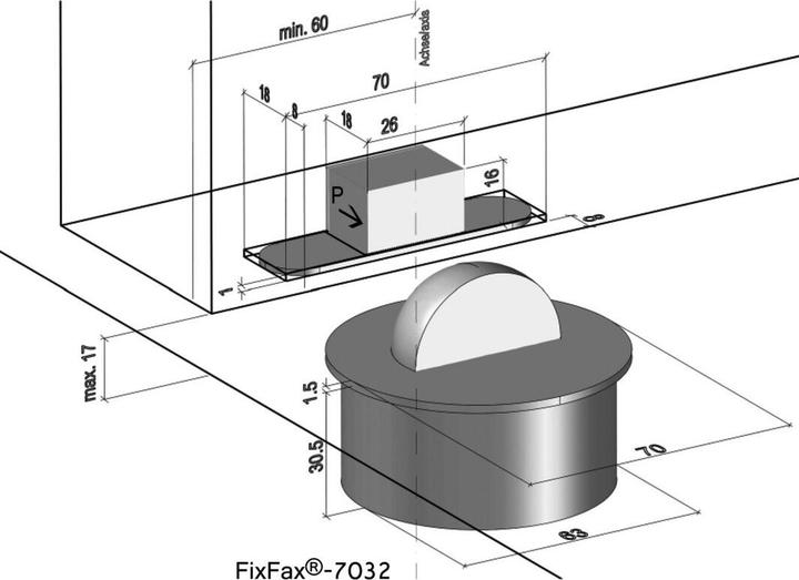 Actual product image Fixfax Floor door buffer (1 pcs.)