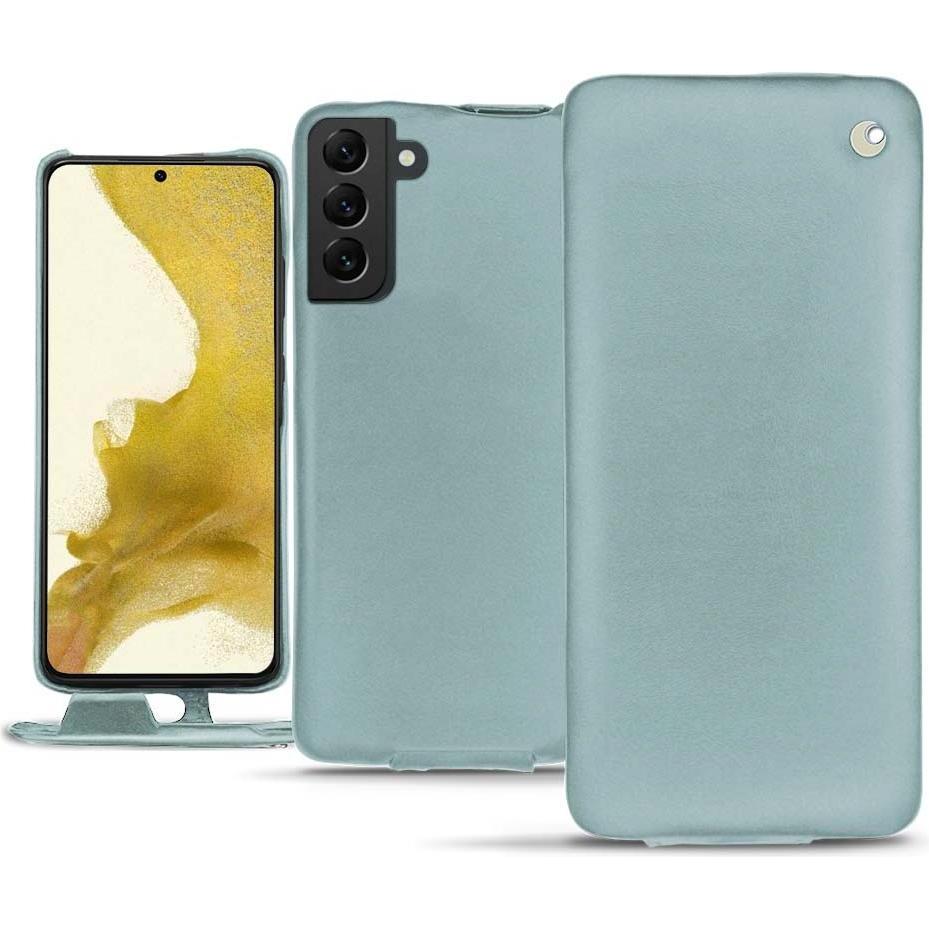 Noreve Lederschutzhülle vertikal (Samsung Galaxy S22), Smartphone Hülle, Blau