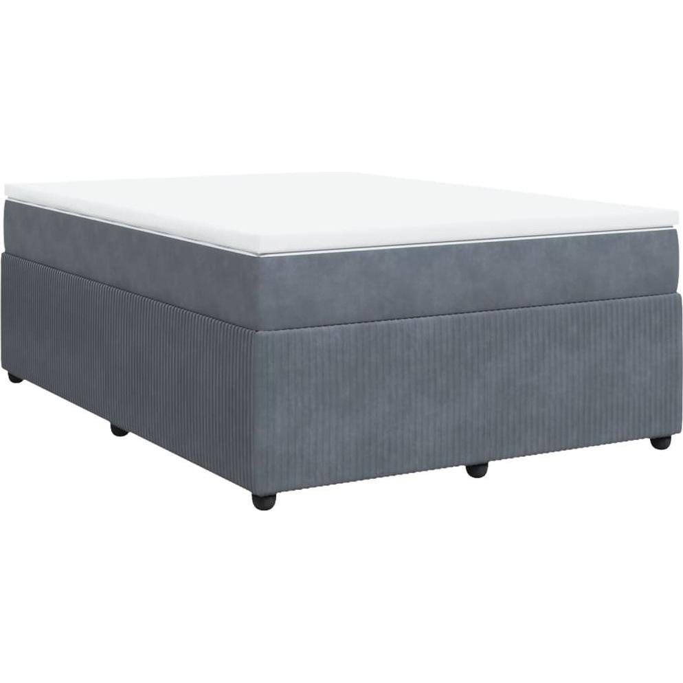 Thumbnail - VidaXL, Bett, Bo x springbett mit Matratze 160 x 200 cm Samt (160 x 200 cm)