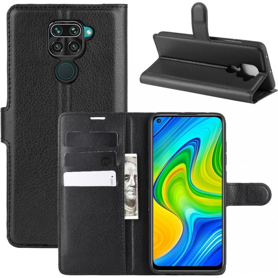 Screenguard Xiaomi Redmi Note 9 Leather Guard Lederhülle (Xiaomi Redmi Note 9), Smartphone Hülle, Schwarz