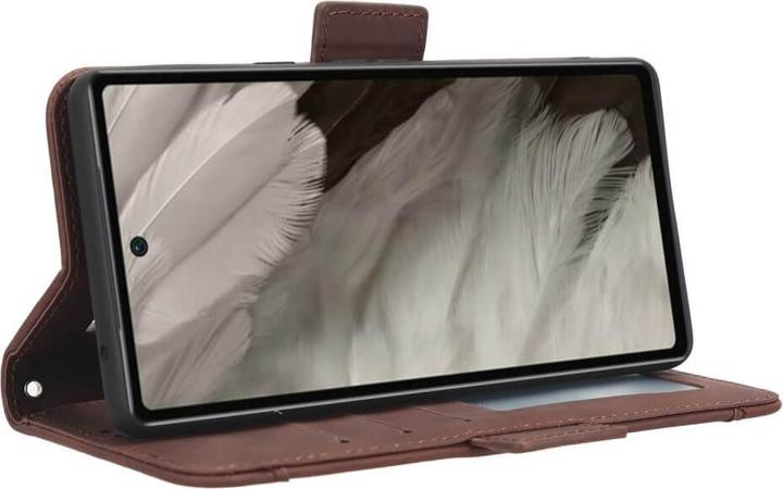 Actual product image Cover-Discount Google Pixel 7a - Case with many card slots brown (Google Pixel 7a)