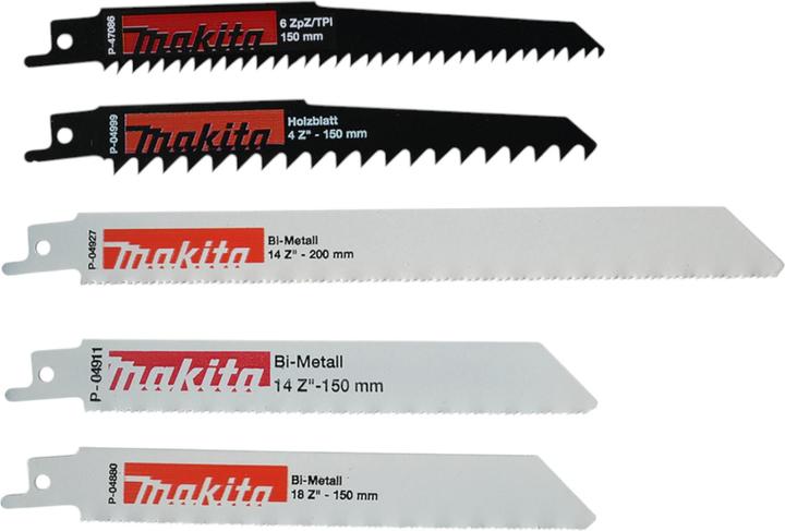 Actual product image Makita DJR 186 Z Akku Reciprosäge Säbelsäge 18 V + Reciprosägeblatt Set ( P-83967 ) - ohne Akku