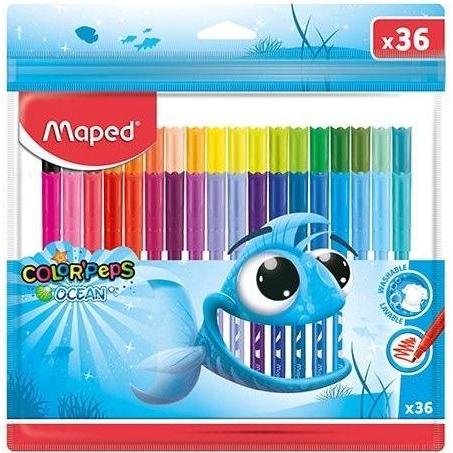 Maped, Penne, Mped Flamastry Colorpeps Vandenynas 36 KoloróW (Multicolore, 36 X)