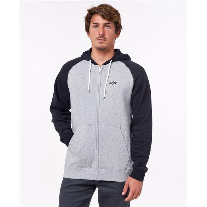 Produktbild Rip Curl Herren Sweater mit Kapuze Embroid Hooded Zip Thru Hellgrau (L)