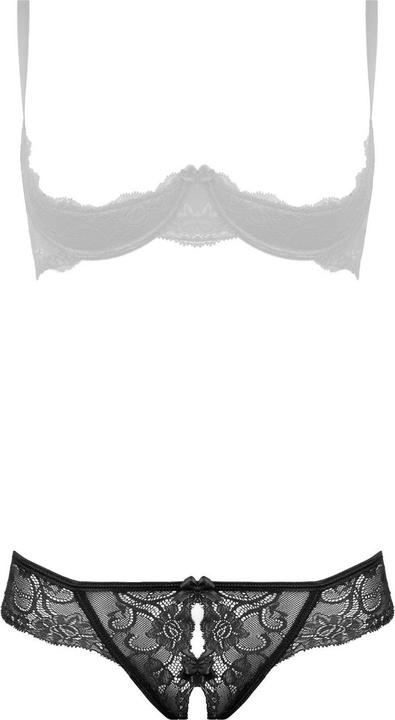 Actual product image Christine Le Duc Spitzenstring mit offenem Schritt Marzia Schwarz (L)