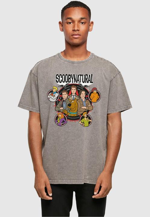 Produktbild Absolute Cult Scooby - Natural Characters Acid Washed Oversized Tee - 114391 (M)