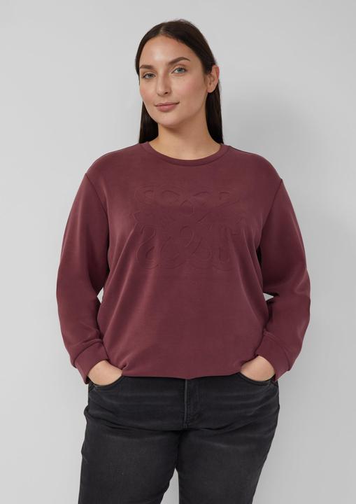 Produktbild s.Oliver Sweatshirt Scuba-Sweatshirt im Relaxed Fit mit Prägung (54)