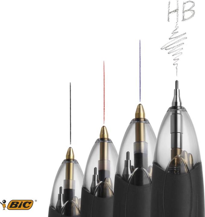 Produktbild Bic Kugelschreiber M/HB 942104 4Colours Multifun. 12 Stück (Weiss, Grau, 12 x)