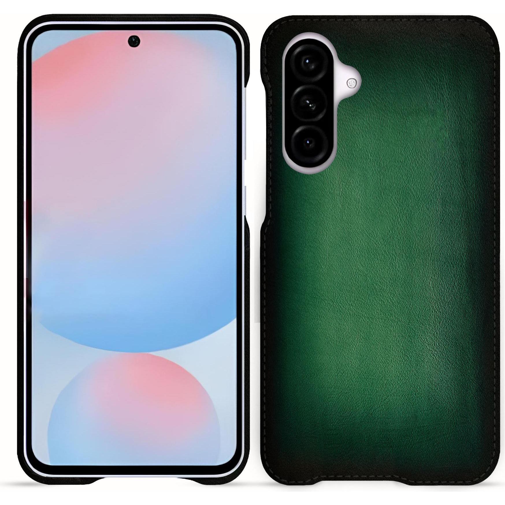 Noreve Lederschutzhülle (Samsung Galaxy A55), Smartphone Hülle, Grün