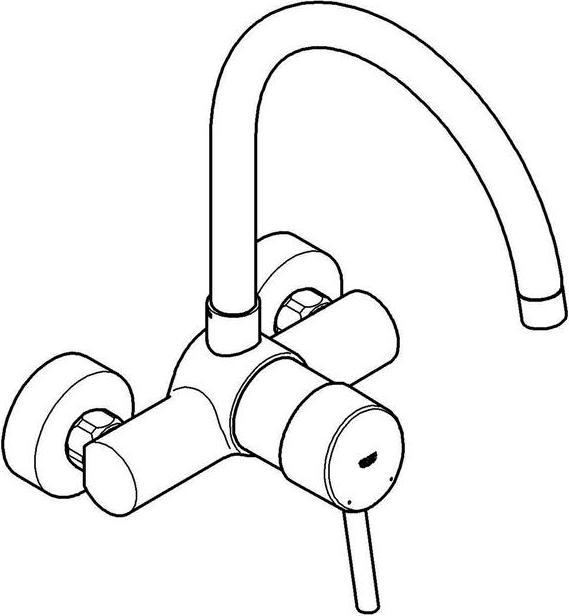 Immagine prodotto Grohe Wandkchenarmatur mit Einhebel Concetto chrom glnzend 32667001