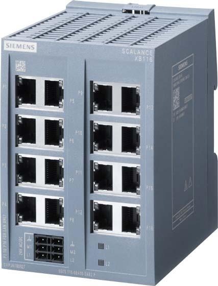 Siemens 6GK5116-0BA00-2AB2 SCALANCE XB116 unmanaged switch, 16x 10/100 Mbits (16 Ports)