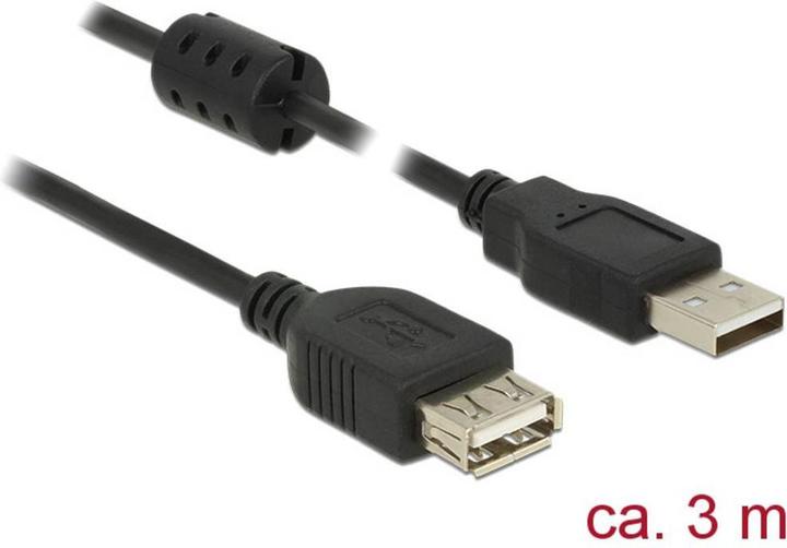 Actual product image Delock USB extension cable (3 m, USB 2.0, 2.50 W)