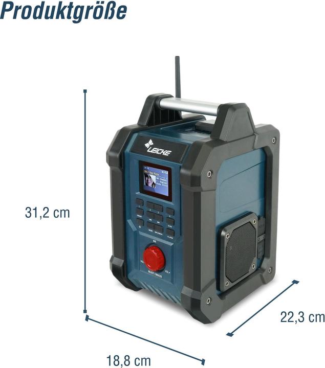 Actual product image Leicke WorkBeat 30 (DAB, DAB+, FM, Bluetooth)