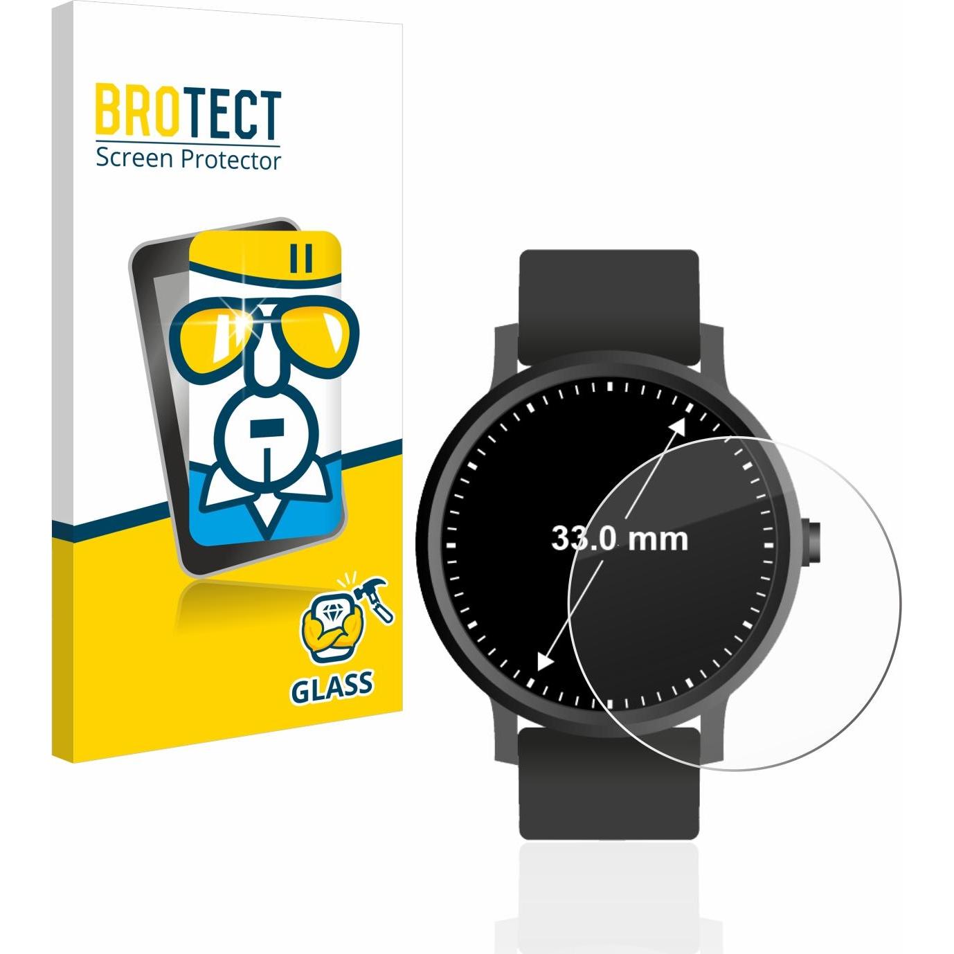 Thumbnail - BROTECT Panzerglas Hartglas Displayschutz, Smartwatch Schutzfolie, Transparent