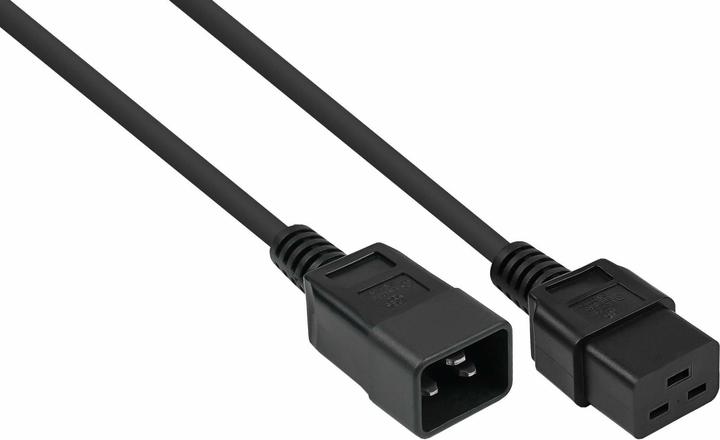Produktbild Kabelmeister Kaltgeräteverlängerung Kaltgeräte-Stecker C20 an Kaltgeräte-Buchse C19, schwarz, 1,50m (1 m, C19, C20)