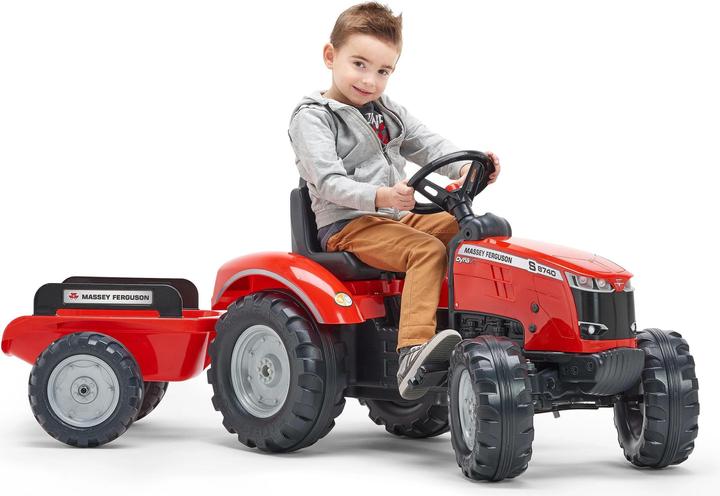 Actual product image Falk Toys Massey Ferguson tractor + trailer L