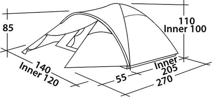 Actual product image Easy Camp Quasar 200 Rustic (Dome tent, 3.10 kg, 2 persons)