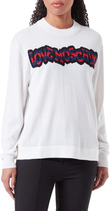 Image du produit Love Moschino Pull col rond manches longues logo rayé (40)