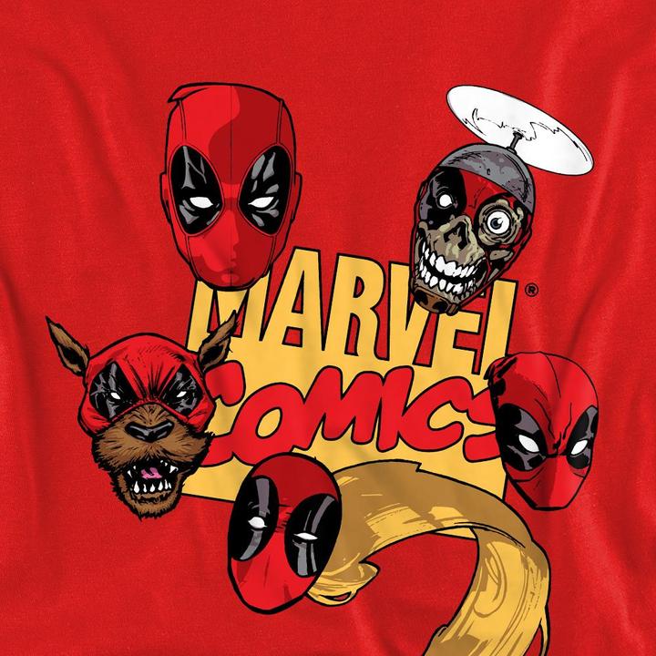 Actual product image Deadpool Unisex Adult Character Heads Sweatshirt (M)