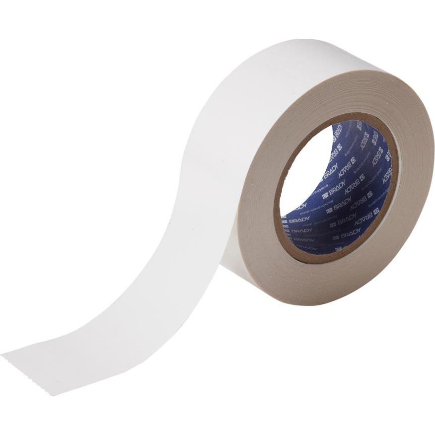 Brady, Klebeband, B-514, ToughStripe, Bodenmarkierbänder, Polyester, weiss, 50,8mm x 30m (104311) (50.80 mm)