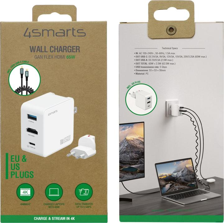 Produktbild 4smarts Netzladegerät (65 W, 3 Ports)