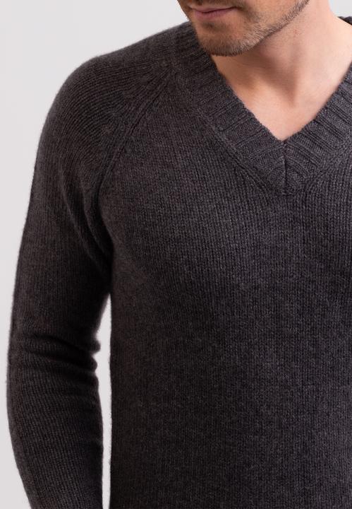 Actual product image Cash-Mere Recycelter Kaschmir V-Ausschnitt Pullover (S)