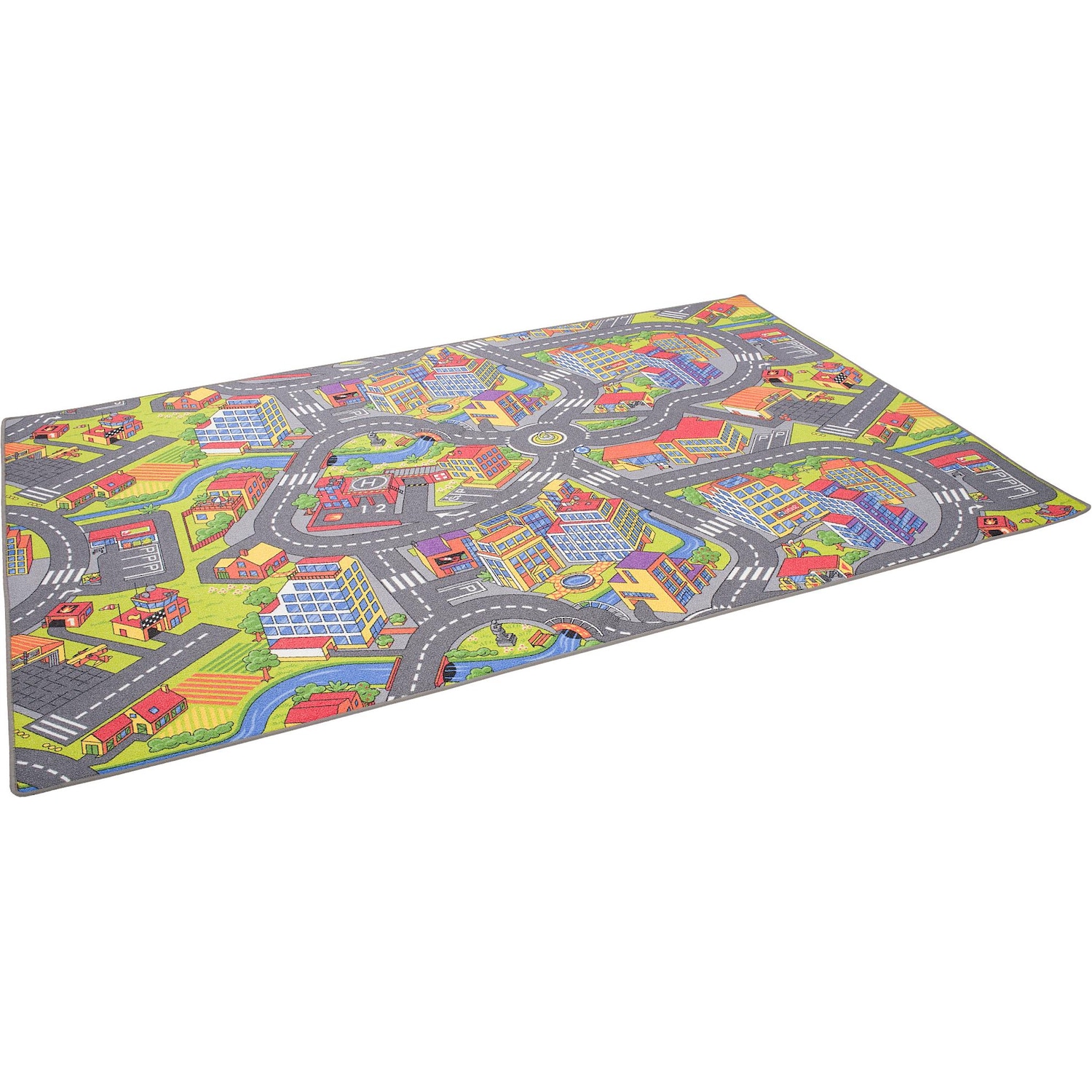 Snapstyle, Spielteppich + Spielmatte, Kinder Spiel Teppich Little Town 3D (200 x 300 cm)