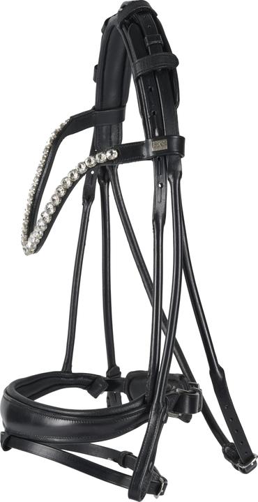 Horse Guard Kava rolled bridle flash & pb w/o reins