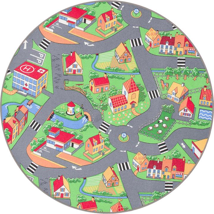 Actual product image Snapstyle Children Play Carpet Little Village Green Round (133 x 133 cm)