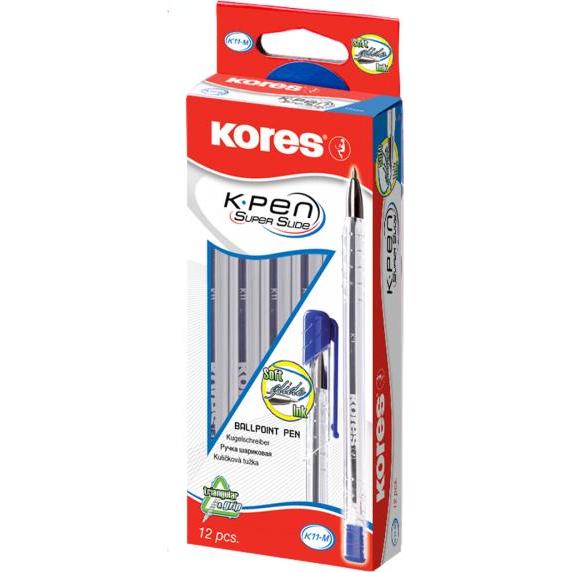 Kores, Schreibstifte, Kugelschreiber (Blau, 12 x)