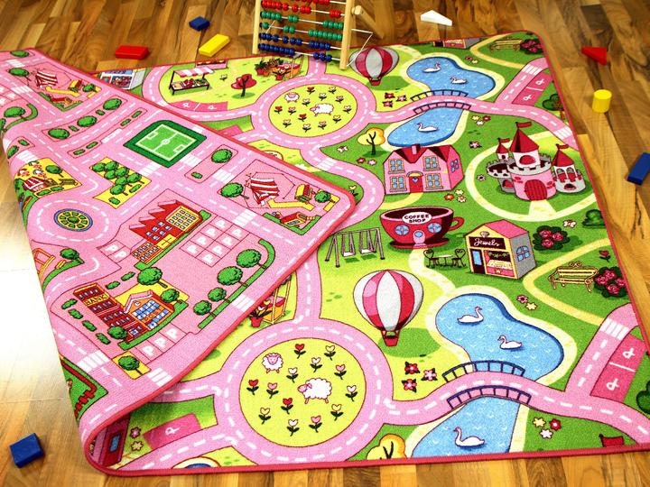 Actual product image Snapstyle Street carpet with two street landscapes on both sides Girls (160 x 240 cm)