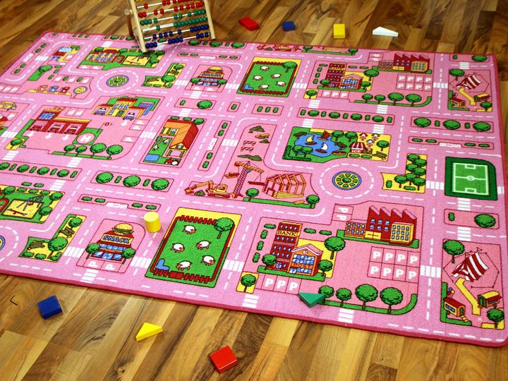 Actual product image Snapstyle Street carpet with two street landscapes on both sides Girls (160 x 240 cm)