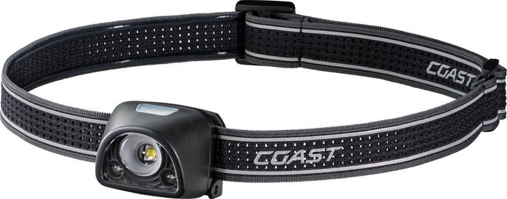 Coast Genopladelig Pandelampe FL1R Rødt/hvidt lys 200lumen (435 lm)