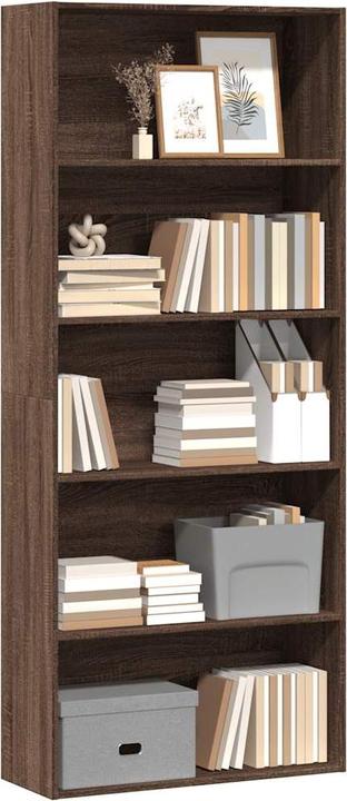Actual product image VidaXL Bücherregal Bücherschrank Standregal Raumteiler Braun Eichen-Optik (80 x 30 x 189 cm)